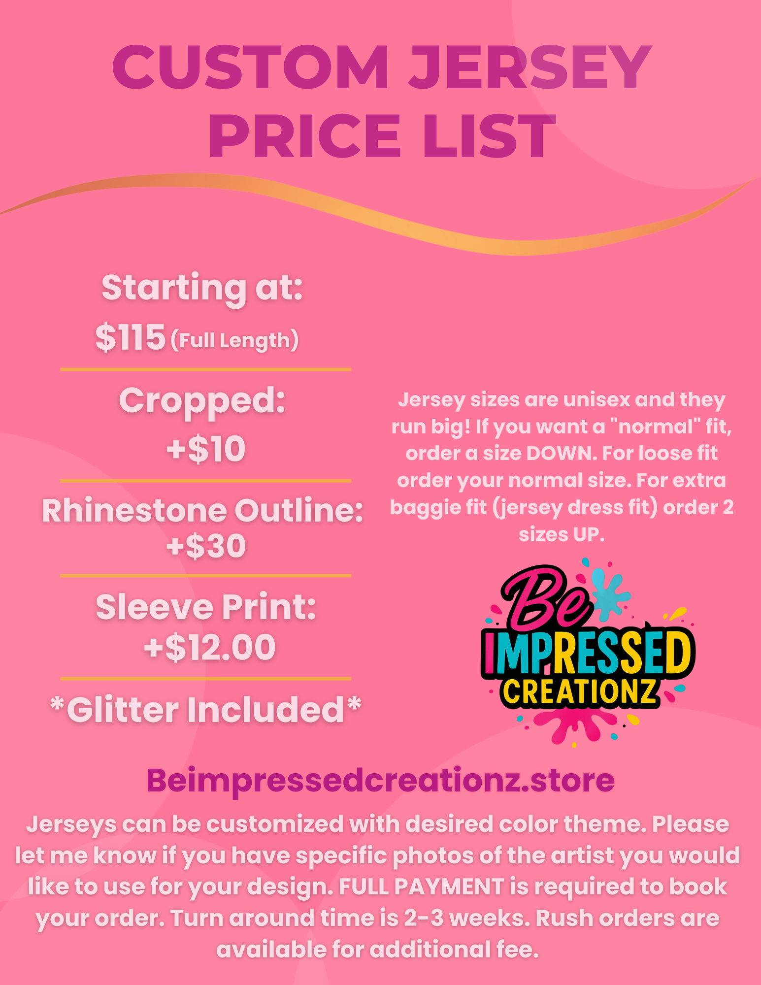 Custom Jersey – Be Impressed Creationz